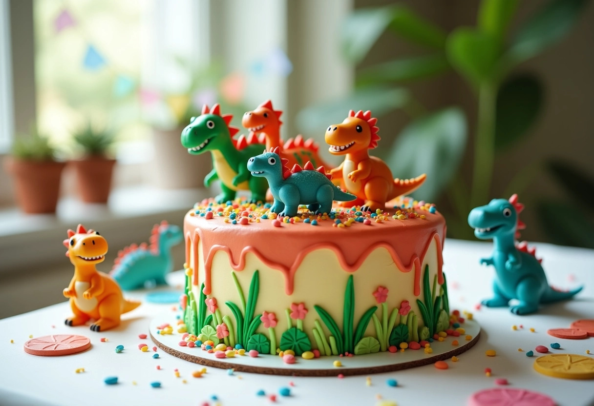 gâteau dinosaure